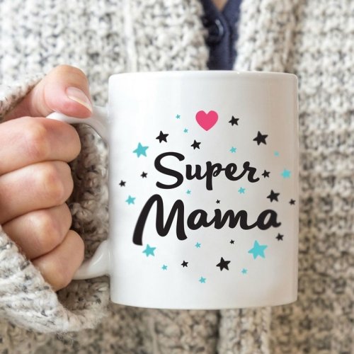 Чашка с принтом Memiks Super Mama M052