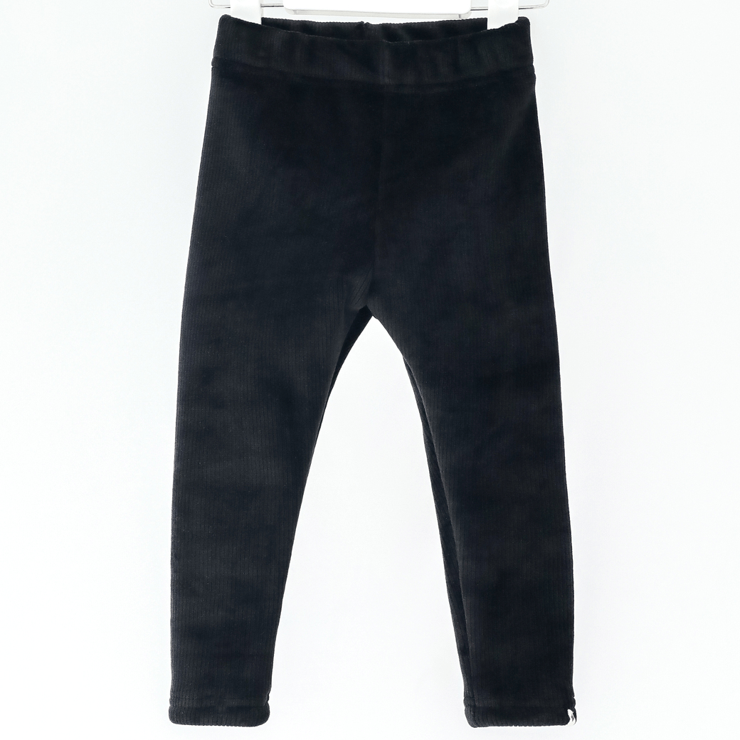 Велюровые лосины на флисе детские Magbaby Louise 1 - 6 лет Велюровый трикотаж Черный 134310