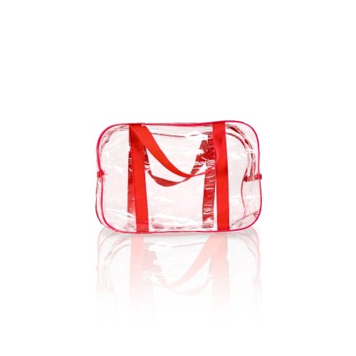 Прозрачная сумка в роддом S Сумочка 31х21х14 см Красный 1s9