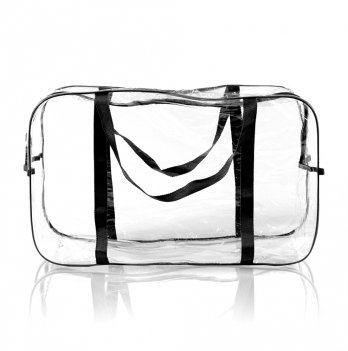 Прозрачная сумка в роддом XL Сумочка 55х34х18 см Черный 3xl10