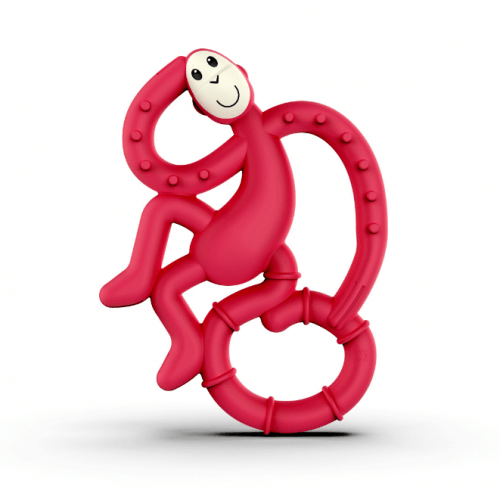Игрушка-прорезыватель Matchistick Monkey Танцующая обезьянка, 10 см, красная