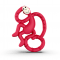 Игрушка-прорезыватель Matchistick Monkey Танцующая обезьянка, 14 см, красная