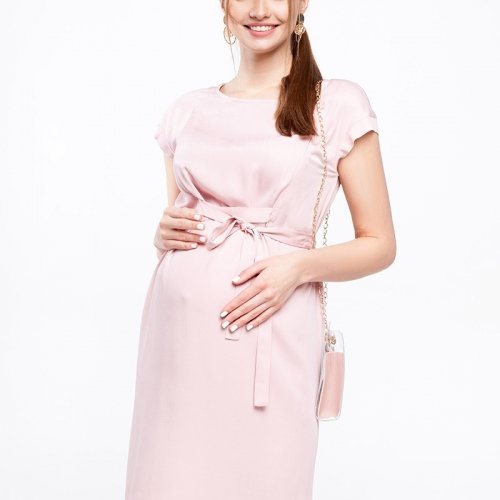 Платье для беременных и кормящих Юла мама Andis Пудровый DR-20.093