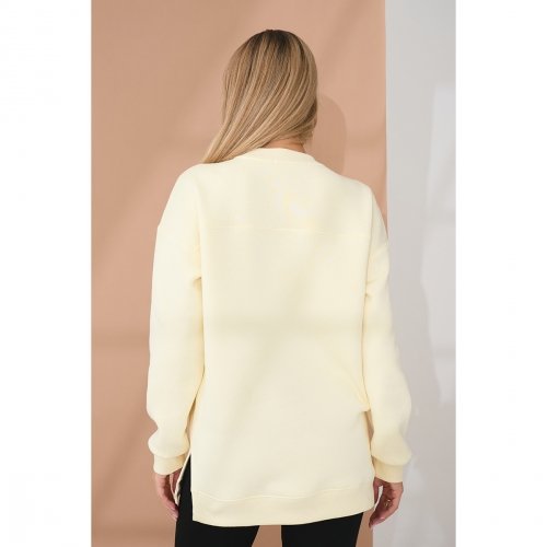 Свитшот для беременных и кормящих с начесом Юла Мама Harmony Светло-желтый TN-45.012