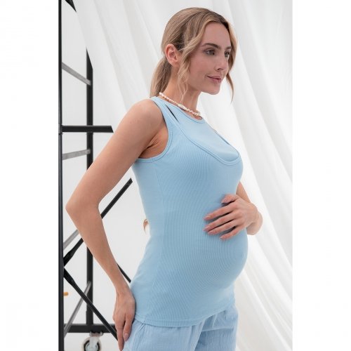 Майка для беременных и кормящих Юла Мама Jade Голубой NR-25.073