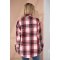 Рубашка в клетку для беременных и кормящих Юла Мама Neide Молочный/Красный/Черный BL-35.011
