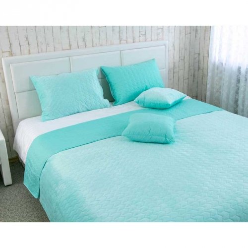 Покрывало на кровать Руно VeLour Tiffany 220х240 Мятный 330.55_Tiffany