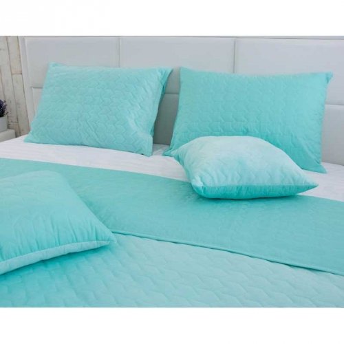 Покрывало на кровать Руно VeLour Tiffany 220х240 Мятный 330.55_Tiffany