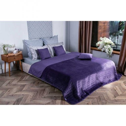 Покрывало на кровать Руно VeLour Violet 220х240 см Фиолетовый 330.55_Violet