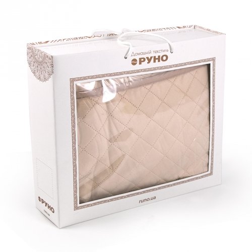 Покрывало на кровать Руно VeLour Beige ромб 150x220 см Бежевый 360.55_Beige ромб