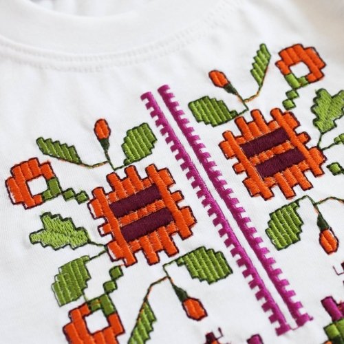 Детская футболка с вышивкой Ladan Чорнобривці 2 - 10 лет Кулир Белый DJ1