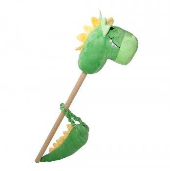 Деревянная игрушка ROCK MY BABY Дракон на палке с хвостом Зеленый JR008(G)
