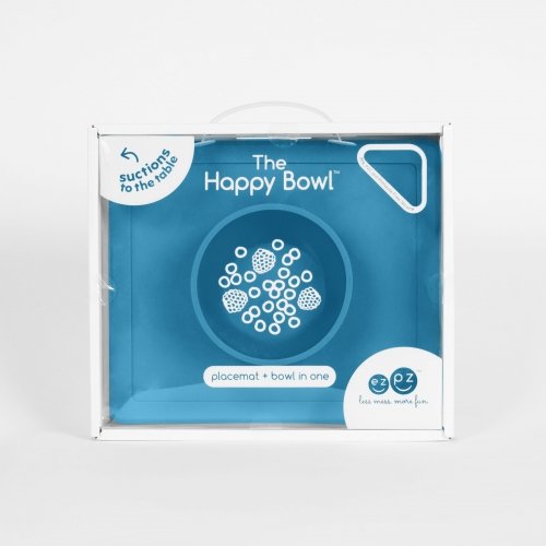 Коврик тарелка EZPZ Happy Bowl Голубой
