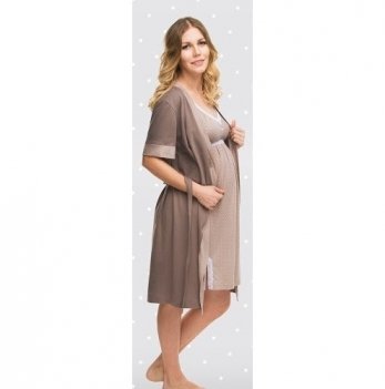 Халат для беременных и кормящих мам DISSANNA 2049