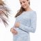 Туника для беременных и кормящих Юла мама Kim TN-39.021 джинсово-синий меланж