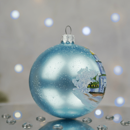 Новогодний шар на елку Santa Shop Михайлівський Золотоверхий Собор Бирюзовый 10 см 4820001180343