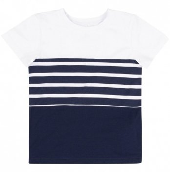 Футболка для мальчика Bembi 1 - 1,5 лет Супрем Белый/Синий ФБ870