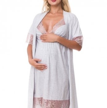 Халат для беременных и кормящих мам DISSANNA 2138
