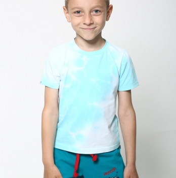 Детская футболка для мальчика Модный карапуз Бирюзовый 5-6 лет 03-01107-0