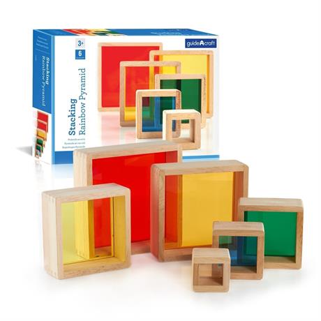 Набор блоков Block Play Guidecraft G5066 Цветная Пирамидка