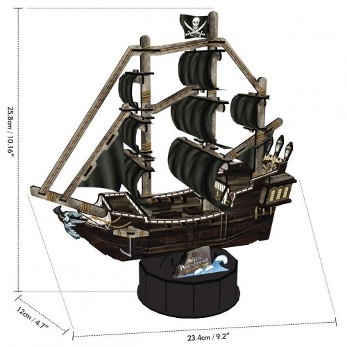 3D пазл CubicFun Корабль Месть королевы Анны 100 шт T4035h