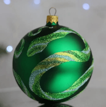 Новогодний шар на елку Santa Shop Символ года 2025 Анаконда Зеленый 10 см 4820001154610