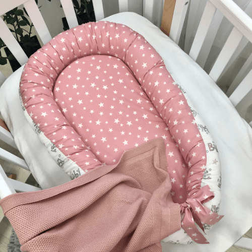 Кокон для новорожденных Маленькая Соня Baby Design Baby серо-пудровый Розовый 5019461