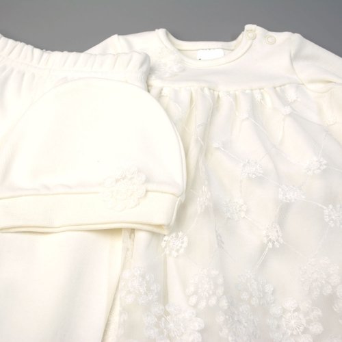 Комплект для крещения девочки Interkids Аннушка 0-12 мес Шампань 6218