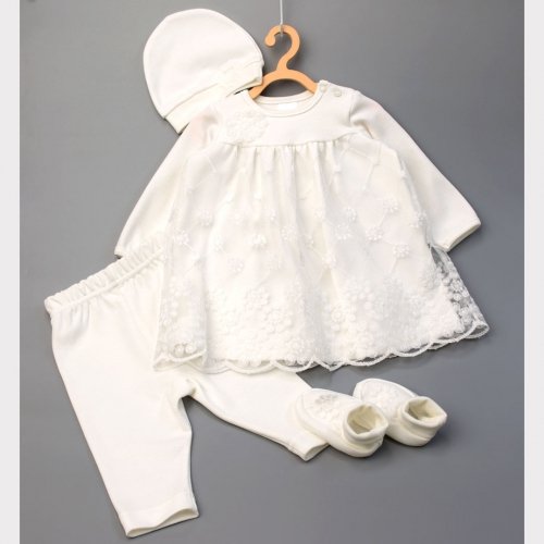 Комплект для крещения девочки Interkids Аннушка 0-12 мес Шампань 6218