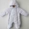 Зимний комбинезон для новорожденных ЛяЛя 1 - 6 мес Плащевка Белый 8ПЛ084_3-12