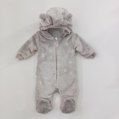 Демисезонный комбинезон детский ЛяЛя 1 - 9 мес Велсофт Серый 8МХ081_5-906