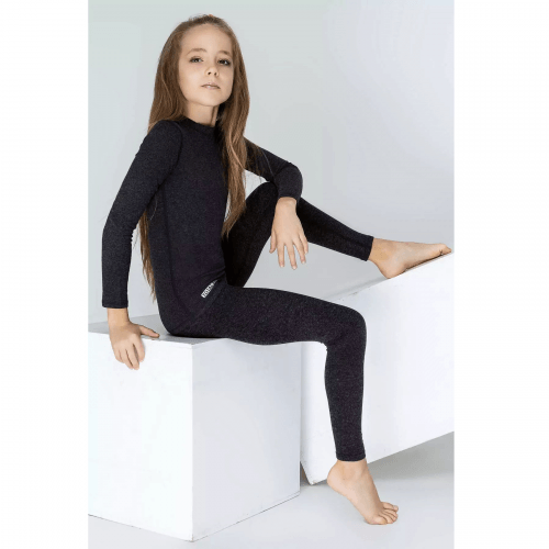 Детское термобелье для девочки TotalFit Iceland 4 - 16 лет Темно-серый TRD1-V+TSD1-V
