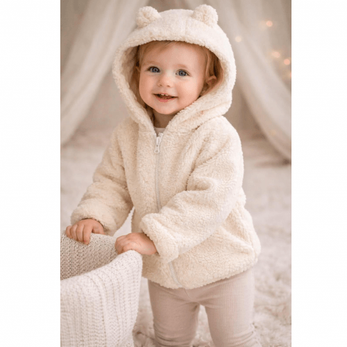 Куртка демисезонная детская ЛяЛя 6 - 24 мес Махра Тедди Молочный 2МТ019_5-92