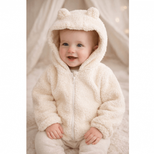 Куртка демисезонная детская ЛяЛя 6 - 24 мес Махра Тедди Молочный 2МТ019_5-92