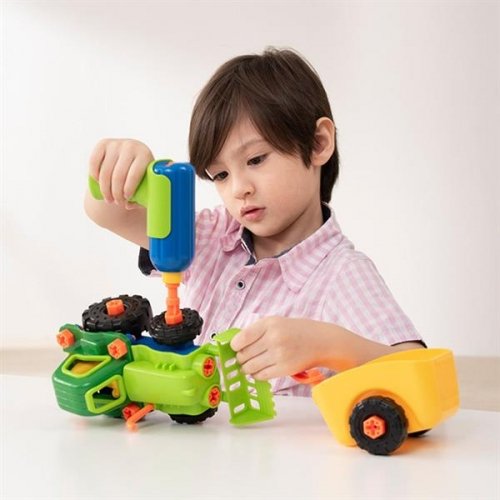 Конструктор Edu-Toys Трактор с инструментами JS030