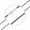 Шелковый шнурок для кулона Silvex Черный 45 см 898 1/45