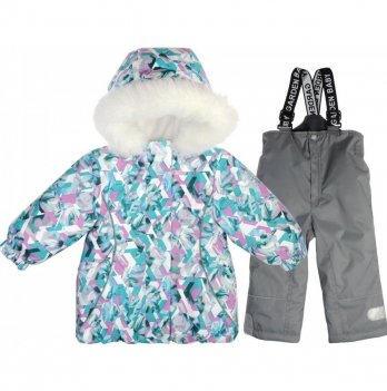 Комплект (куртка/полукомбинезон) для девочек Garden baby, кристаллы