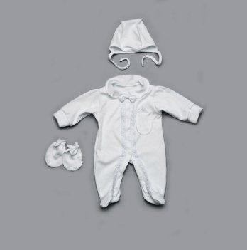 Комплект на выписку для новорожденных Модный карапуз Белый 03-00628
