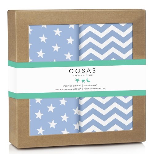Детские наволочки Cosas Star Blue ZigZag Blue Бязь 40х60 см