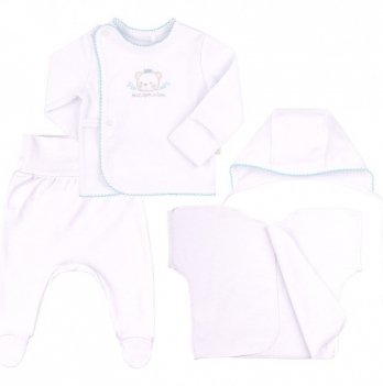 Набор одежды для новорожденных Bembi 1 - 1,5 мес Интерлок Голубой КП222