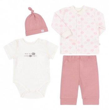 Набор одежды для новорожденных Bembi 1 - 3 мес Интерлок Розовый КП251