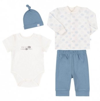 Набор одежды для новорожденных Bembi 1 - 3 мес Интерлок Голубой КП251