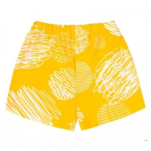 Летний костюм для девочки футболка и шорты Bembi 2 - 3 года Супрем Черный/Желтый КС702