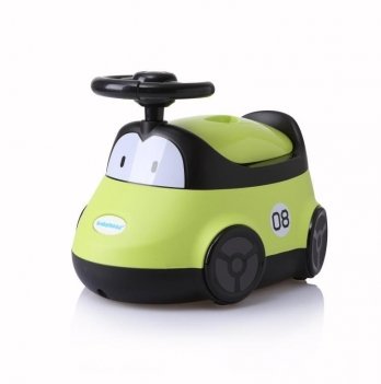 Горшок детский с антискользящими ножками Babyhood Автомобиль Зеленый BH-116G