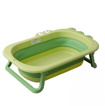 Складная ванночка детская со сливом Babyhood Крокодил Зеленый BH-327G