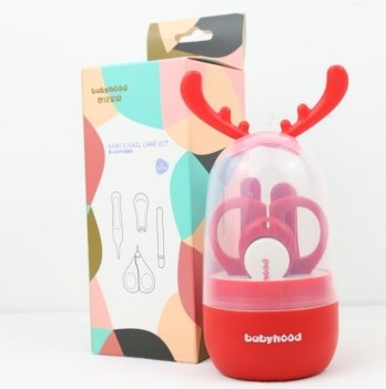 Маникюрный набор для ухода за новорожденным Babyhood Красный BH-901R