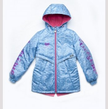 Детская куртка для девочки Модный карапуз Аwesome Синий 5-8 лет 03-01142-0