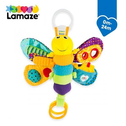 Детская игрушка на коляску Lamaze Бабочка с прорезывателем и пищалкой L27024