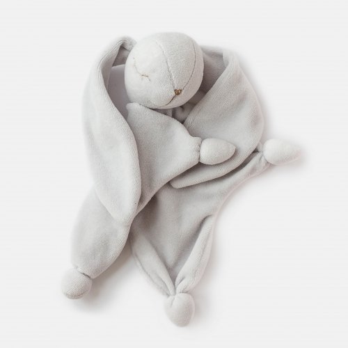 Набор для новорожденного ELA Textile&Toys Подуша и игрушка для сна Зайчик Светло-серый KPS001LGREY