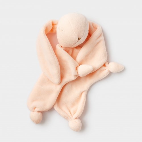Набор для новорожденного ELA Textile&Toys Подуша и игрушка для сна Зайчик Персиковый KPS001PEACH